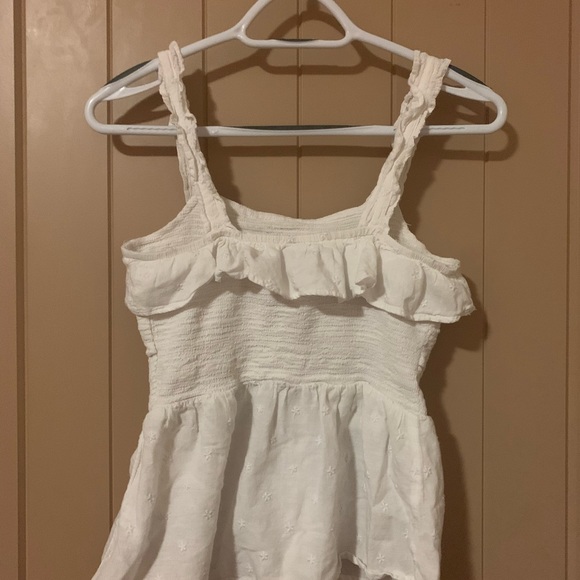 White Old Navy Peplum Tank Top - Picture 2 of 3
